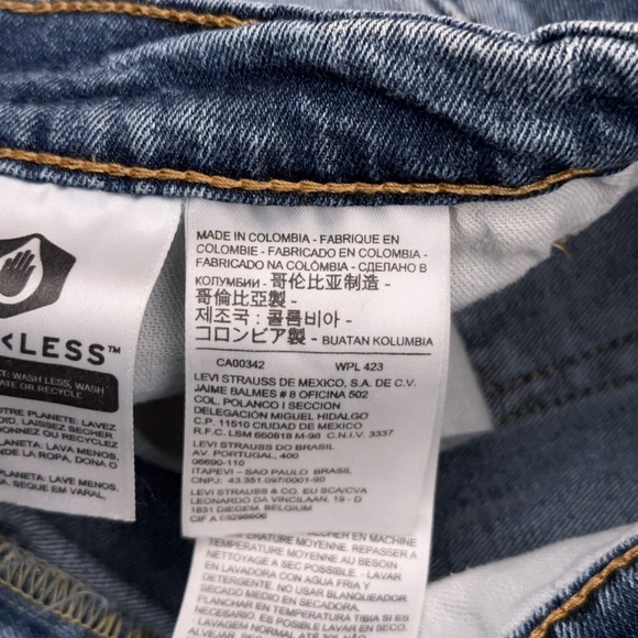 Levi's 512 Slim‎ Taper Jeans Men's 32x31 Blue Stone Wash Denim Stretch Faded - Picture 6 of 10